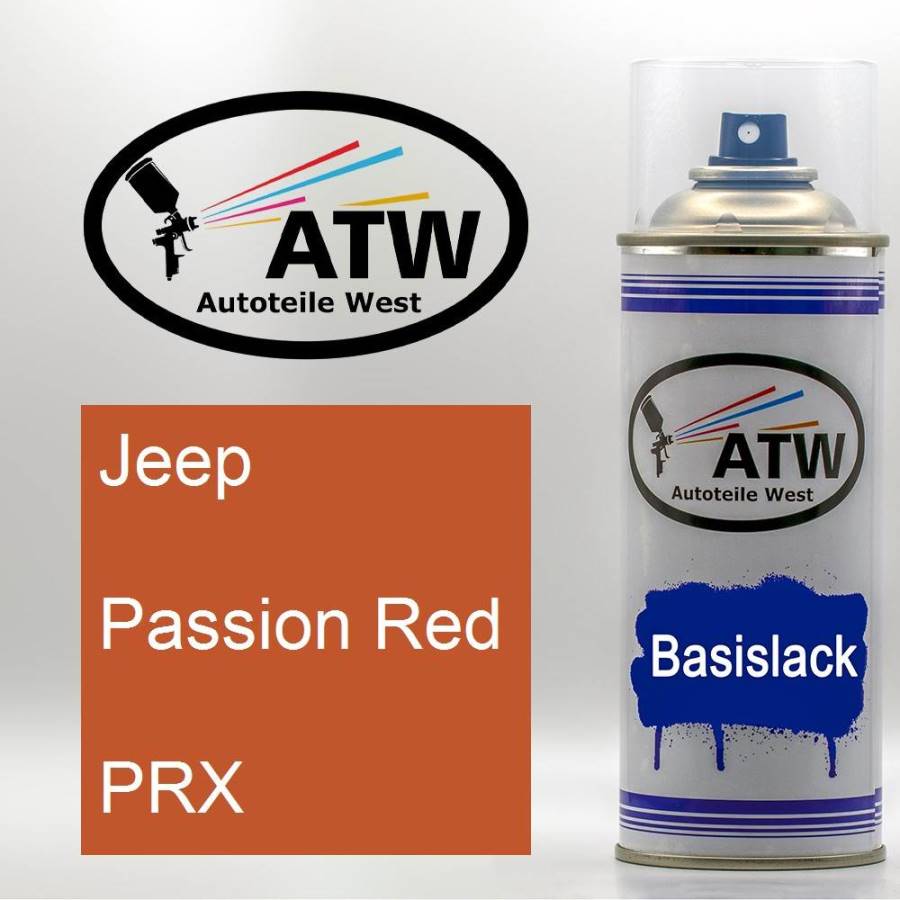 Jeep, Passion Red, PRX: 400ml Sprühdose, von ATW Autoteile West.